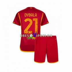 Roma Paulo Dybala 21 Dres Domaći 2023-2024 Kratkih Rukava ,Dječji Komplet