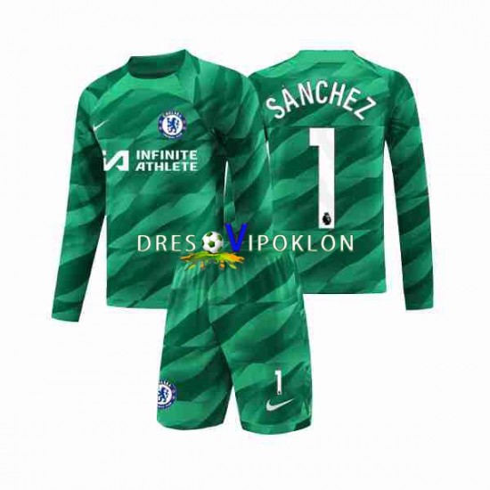 Chelsea Golmanski Robert Sanchez 1 Dres Treći 2023-2024 Dugim Rukavima ,Dječji Komplet