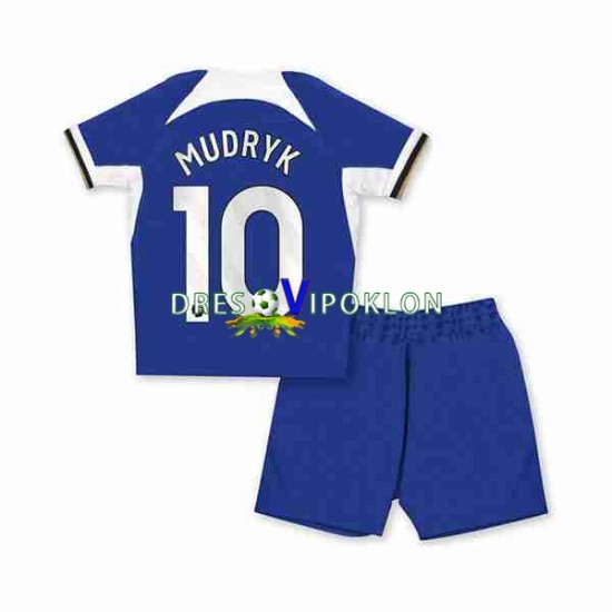 Chelsea Mykhaylo Mudryk 10 Dres Domaći 2023-2024 Kratkih Rukava ,Dječji Komplet