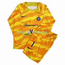 Inter Milan Golmanski Sommer 1 Dres Domaći 2023-2024 Dugim Rukavima ,Dječji Komplet