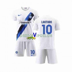 Inter Milan Lautaro Martinez 10 Dres Gostujući 2023-2024 Kratkih Rukava ,Dječji Komplet