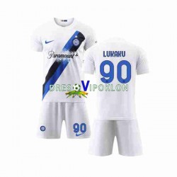 Inter Milan Lukaku 90 Dres Gostujući 2023-2024 Kratkih Rukava ,Dječji Komplet