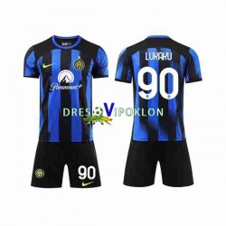 Inter Milan Lukaku 90 Dres Domaći 2023-2024 Kratkih Rukava ,Dječji Komplet