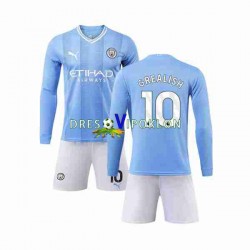 Manchester City Grealish 10 Dres Domaći 2023-2024 Dugim Rukavima ,Dječji Komplet
