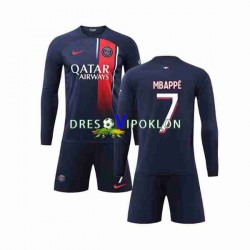 Paris Saint-Germain Mbappé Kylian 7 Dres Domaći 2023-2024 Dugim Rukavima ,Dječji Komplet
