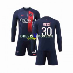 Paris Saint-Germain Lionel Messi 30 Dres Domaći 2023-2024 Dugim Rukavima ,Dječji Komplet