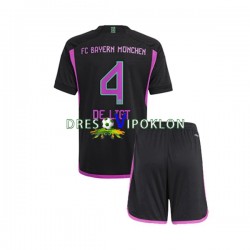 FC Bayern München Matthijs de Ligt 4 Dres Gostujući 2023-2024 Kratkih Rukava ,Dječji Komplet