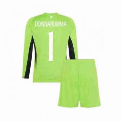Italija Golmanski Donnarumma 1 Dres Domaći 2023 Dugim Rukavima ,Dječji Komplet