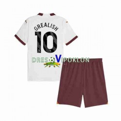 Manchester City Jack Grealish 10 Dres Gostujući 2023-2024 Kratkih Rukava ,Dječji Komplet