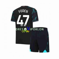 Manchester City Phil Foden 47 Dres Treći 2023-2024 Kratkih Rukava ,Dječji Komplet