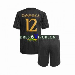 Real Madrid Eduardo Camavinga 12 Dres Treći 2023-2024 Kratkih Rukava ,Dječji Komplet