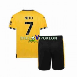 Wolverhampton Wanderers NETO 7 Dres Domaći 2023-2024 Kratkih Rukava ,Dječji Komplet