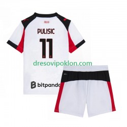 AC Milan Christian Pulisic 11 Dres Gostujući 2025-2026 Kratkih Rukava ,Dječji Komplet