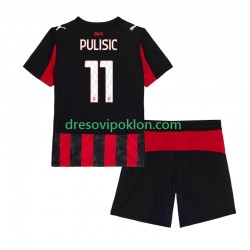 AC Milan Christian Pulisic 11 Dres Domaći 2025-2026 Kratkih Rukava ,Dječji Komplet