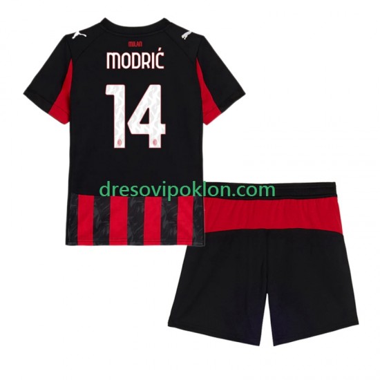 AC Milan Modrić Luca 14 Dres Domaći 2025-2026 Kratkih Rukava ,Dječji Komplet