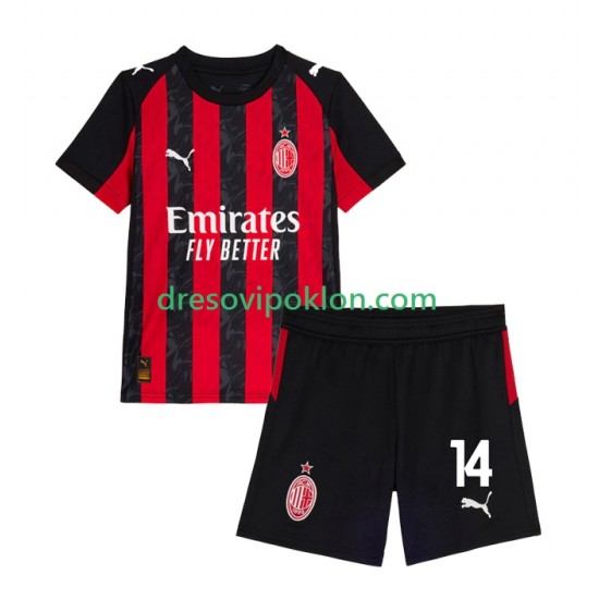 AC Milan Modrić Luca 14 Dres Domaći 2025-2026 Kratkih Rukava ,Dječji Komplet