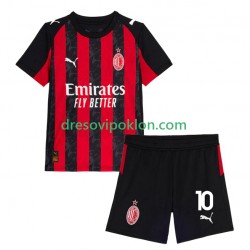 AC Milan Rafael Leao 10 Dres Domaći 2025-2026 Kratkih Rukava ,Dječji Komplet