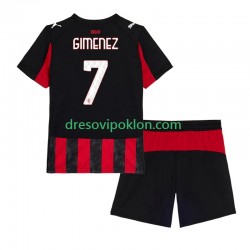 AC Milan Santiago Gimenez 7 Dres Domaći 2025-2026 Kratkih Rukava ,Dječji Komplet