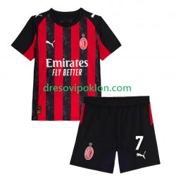AC Milan Santiago Gimenez 7 Dres Domaći 2025-2026 Kratkih Rukava ,Dječji Komplet