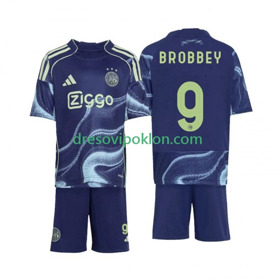 AFC Ajax Brian Brobbey 9 Dres Gostujući 2025-2026 Kratkih Rukava ,Dječji Komplet