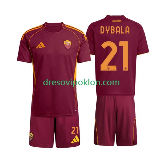 Roma Dybala 21 Dres Domaći 2025-2026 Kratkih Rukava ,Dječji Komplet