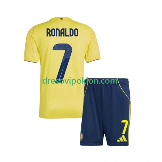 Al Nassr Cristiano Ronaldo 7 Dres Domaći 2025-2026 Kratkih Rukava ,Dječji Komplet