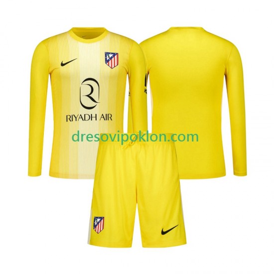 Atlético Madrid Golmanski Dres Domaći 2025-2026 Dugim Rukavima ,Dječji Komplet