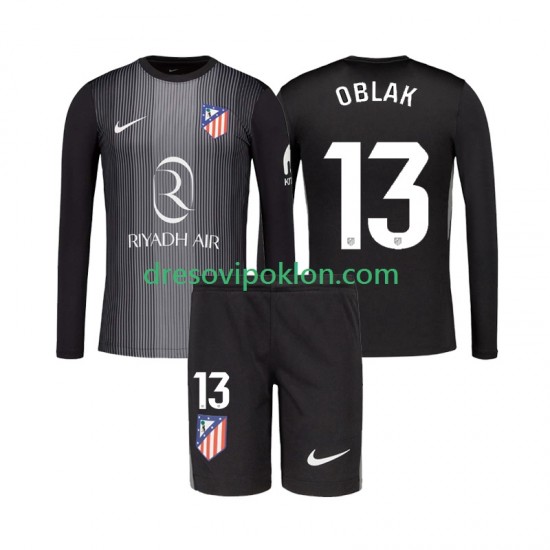Atlético Madrid Golmanski Jan Oblak 13 Dres Gostujući 2025-2026 Dugim Rukavima ,Dječji Komplet