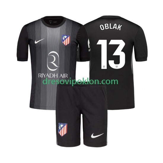 Atlético Madrid Golmanski Jan Oblak 13 Dres Gostujući 2025-2026 Kratkih Rukava ,Dječji Komplet