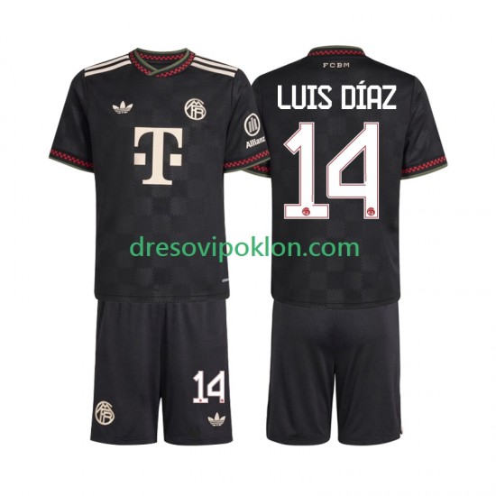 FC Bayern München Luis Diaz 14 Dres Treći 2025-2026 Kratkih Rukava ,Dječji Komplet