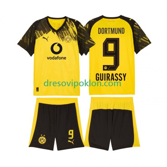 Borussia Dortmund Serhou Guirassy 9 Dres Domaći 2025-2026 Kratkih Rukava ,Dječji Komplet