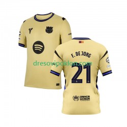 FC Barcelona Frenkie de Jong 21 Champions League Dres Gostujući 2025-2026 Kratkih Rukava ,Muški