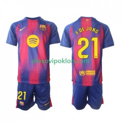 FC Barcelona Frenkie de Jong 21 Dres Domaći 2025-2026 Kratkih Rukava ,Dječji Komplet