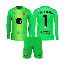 FC Barcelona Golmanski Ter Stegen 1 Dres Domaći 2025-2026 Dugim Rukavima ,Dječji Komplet