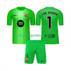 FC Barcelona Golmanski Ter Stegen 1 Dres Domaći 2025-2026 Kratkih Rukava ,Dječji Komplet