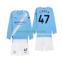 Manchester City Phil Foden 47 Dres Domaći 2025-2026 Dugim Rukavima ,Dječji Komplet