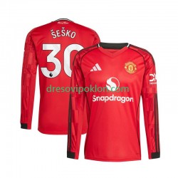 Manchester United Benjamin Sesko 30 Dres Domaći 2025-2026 Dugim Rukavima ,Muški