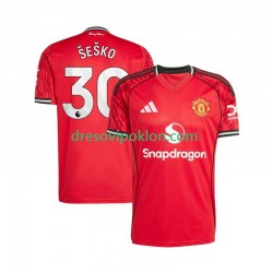 Manchester United Benjamin Sesko 30 Dres Domaći 2025-2026 Kratkih Rukava ,Muški