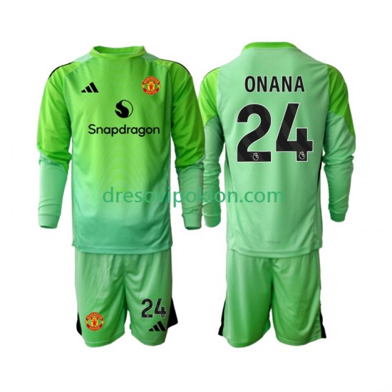 Manchester United Golmanski Andre Onana 24 Dres Četvrti 2025-2026 Dugim Rukavima ,Dječji Komplet