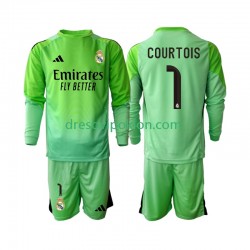 Real Madrid Thibaut Courtois 1 Dres Gostujući 2025-2026 Dugim Rukavima ,Dječji Komplet