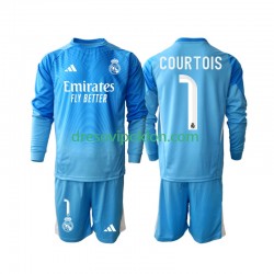 Real Madrid Thibaut Courtois 1 Dres Domaći 2025-2026 Dugim Rukavima ,Dječji Komplet