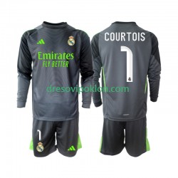 Real Madrid Thibaut Courtois 1 Dres Treći 2025-2026 Dugim Rukavima ,Dječji Komplet