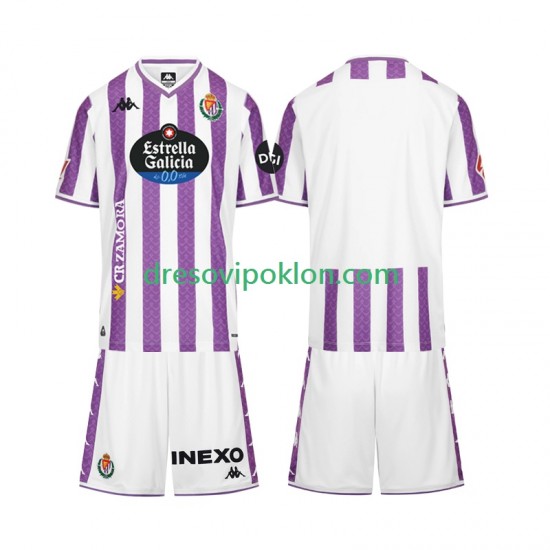 Real Valladolid Dres Domaći 2025-2026 Kratkih Rukava ,Dječji Komplet