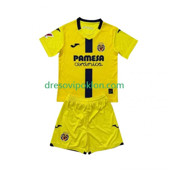Villarreal CF Dres Domaći 2025-2026 Kratkih Rukava ,Dječji Komplet