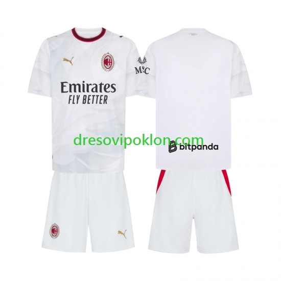 AC Milan Dres Gostujući 2026-2027 Kratkih Rukava ,Dječji Komplet