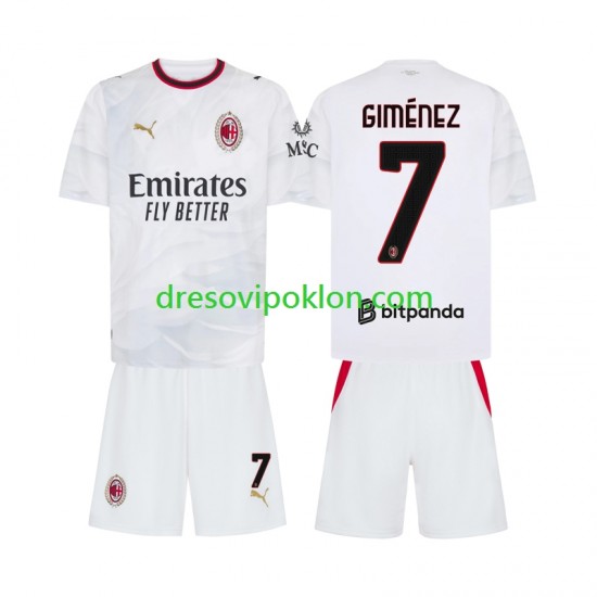 AC Milan Gimenez 7 Dres Gostujući 2026-2027 Kratkih Rukava ,Dječji Komplet