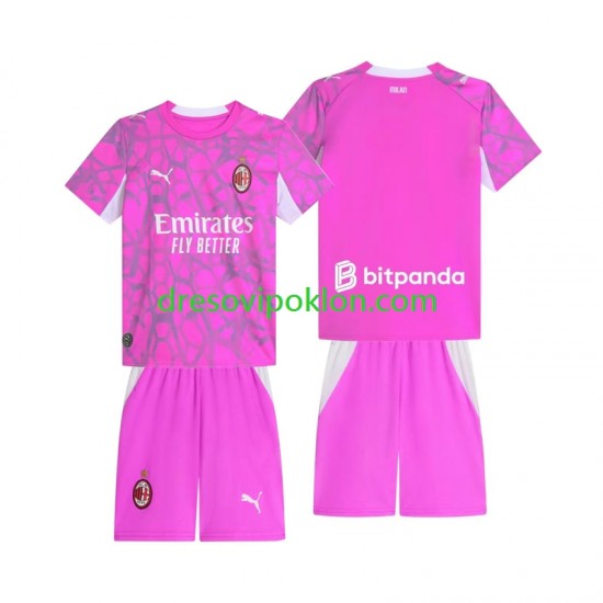 AC Milan Golmanski Dres Gostujući 2026-2027 Kratkih Rukava ,Dječji Komplet