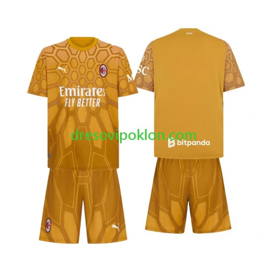 AC Milan Golmanski Dres Domaći 2026-2027 Kratkih Rukava ,Dječji Komplet