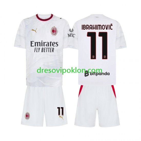 AC Milan Ibrahimovic 11 Dres Gostujući 2026-2027 Kratkih Rukava ,Dječji Komplet