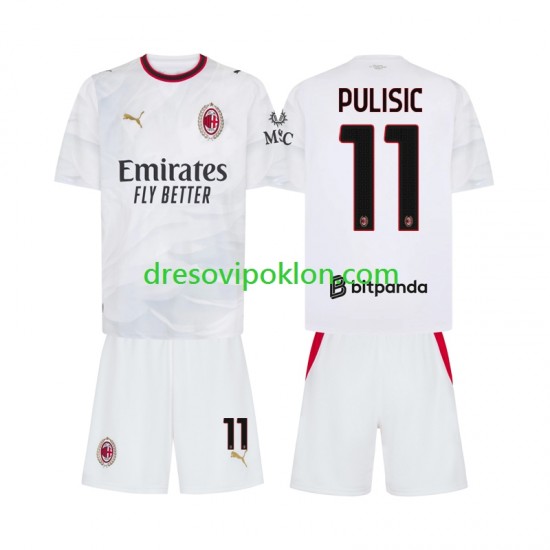 AC Milan Pulisic 11 Dres Gostujući 2026-2027 Kratkih Rukava ,Dječji Komplet